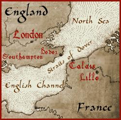 Map Showing Calais